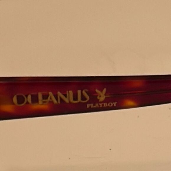 Oceanus Playboy Collab Women's Sunglasses Retro Gold Cat Eye Tortoiseshell Arm - Picture 3 of 8